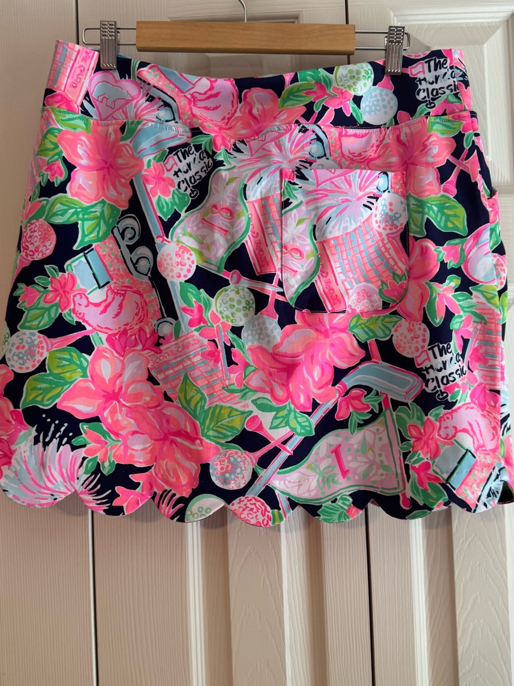 EUC LILLY PULITZER Monica Skort Size 14 UPF 50+ HIGH TIDE NAVY CLASSIC GOLF - Picture 2 of 11